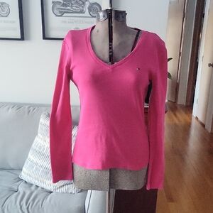 Tommy Hilfiger Top, Pink, Small Petite.